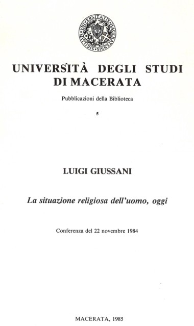 La situazione religiosa dell&#39;uomo, oggi