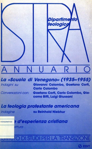 &quot;Seminario con mons. Luigi Giussani (6 gennaio 1984).&quot; In Annuario teologico 1984