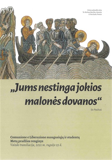 “Iš Luigi Giussani pasakytos kalbos per Comunione e Liberazione studentų Rekolekcijas (Riva del Garda, 1976 m. gruodžio 5 d.),” kuratorius: Juli&#225;n Carr&#243;n. Iš „Jums nestinga jokios malonės dovanos“: Comunione e Liberazione suaugusiųjų ir studentų Metų pradžios renginys