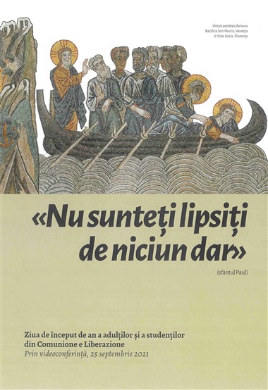 “Dintr-o intervenție a lui Luigi Giussani la Exercițiile spirituale ale studenților din Comunione e Liberazione (Riva del Garda, 5 decembrie 1976),” &#238;ngrijit de Juli&#225;n Carr&#243;n. &#206;n &#171;Nu sunteți lipsiți de niciun dar&#187;: Ziua de &#238;nceput de an a adulților și a studenților din Comunione e Liberazione