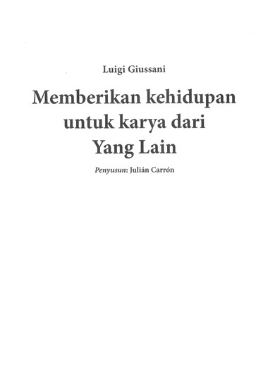 Memberikan kehidupan untuk karya dari Yang Lain